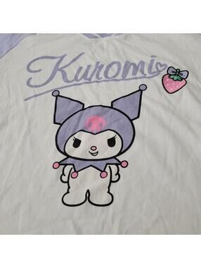Kuromi Sanrio Lavender Raglan Crop Top Size XL